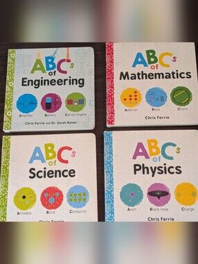 ABCs of Engineering Physics Science Mathematics STEM Board Book Bundle Baby Uni